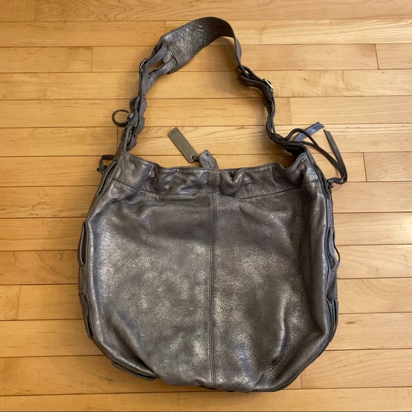 Botkier New York Silver Metallic Hobo Bag - Picture 2 of 9